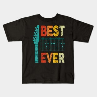 best guitar dad ever guitar chords for guitar lovers Kids T-Shirt